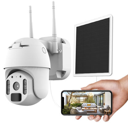 2021 Solar IP Camera Seed PTZ Dome CCTV Camera Wifi Siren HD 1080P PIR Battery Built-in Security Outdoor Waterproof Radio